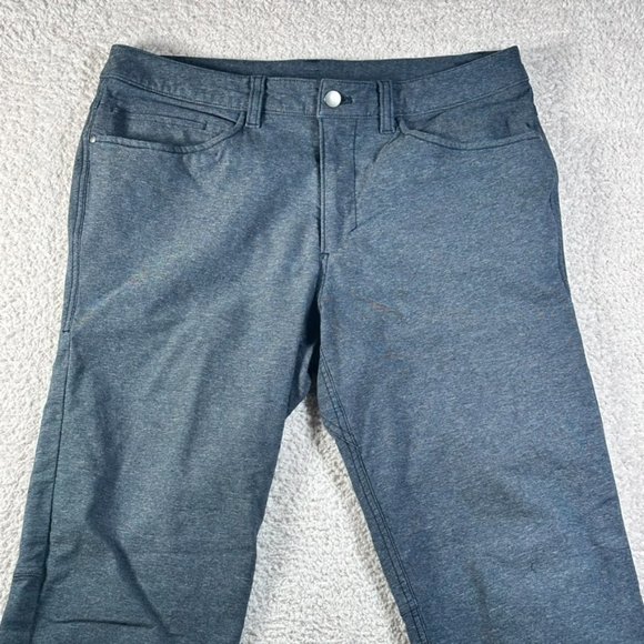 Lululemon Mens ABC Pant Slim Tech Canvas Size 31x31 Deep Navy Work Golf Office - Picture 2 of 12